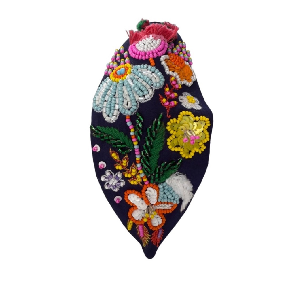 206. NEW The Bright Flower Garden Beaded Headband